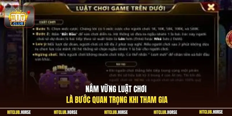 Nắm vững luật chơi là bước quan trọng khi tham gia